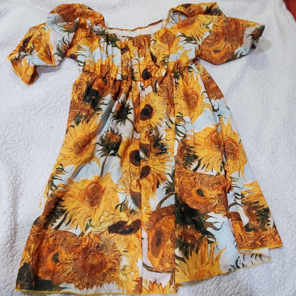 SHEIN Sunflower Print Casual Dress